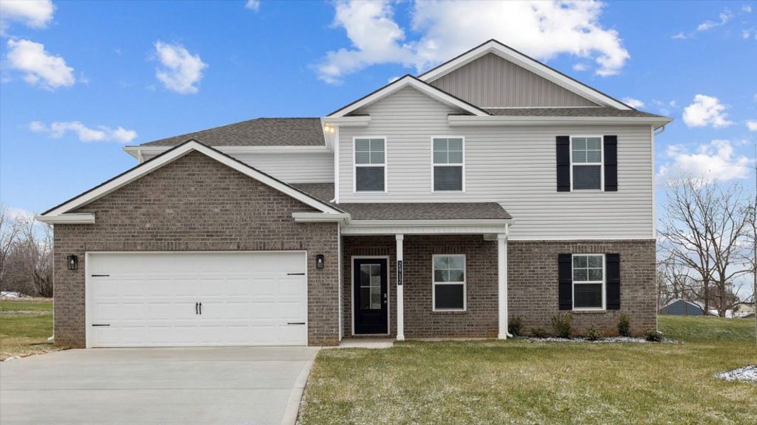 Representative exterior photo of a completed home built from the Fairview by D.R. Horton in Whispering Springs, Maryville, TN (Image 1).