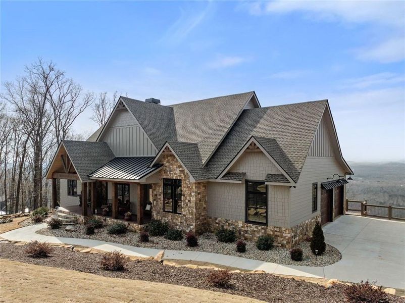 Front exterior of a new home in , Cleveland, GA, highlighting curb appeal (Image 28). Front exterior of a new home in , Cleveland, GA, highlighting curb appeal (Image 28).