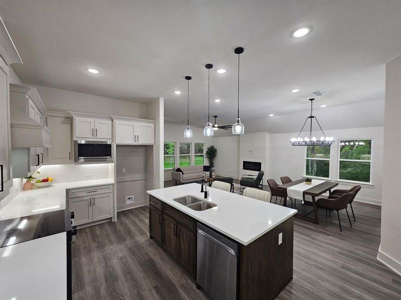 Furnished interior view inside a new home in Shady Creek Estates, Azle (Image 14).