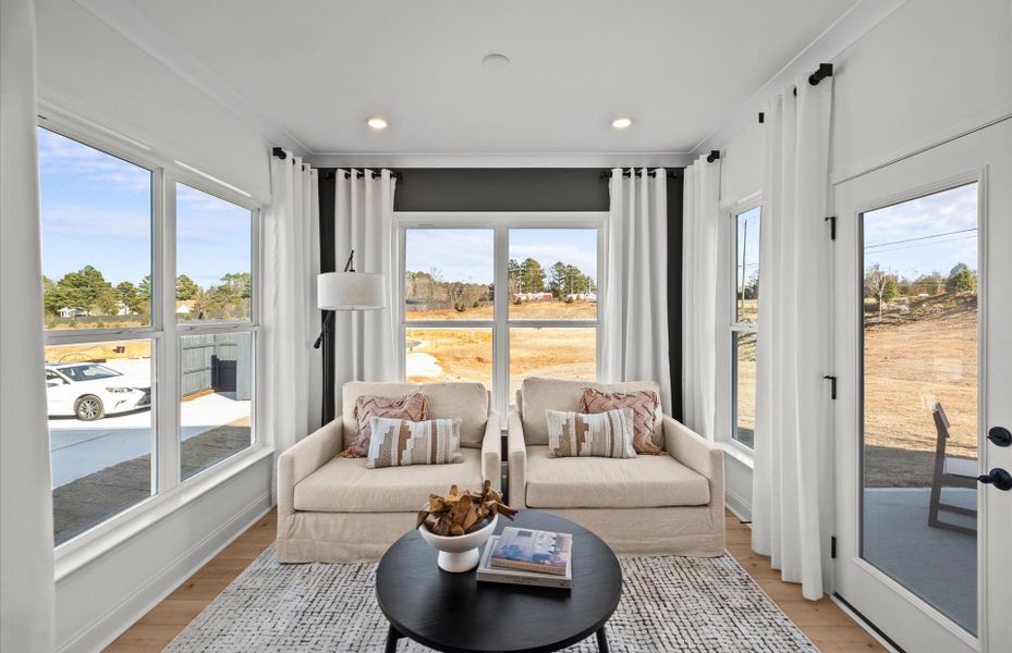 Representative furnished interior of a home built from the Continental by Pulte Homes in Elmbrook, Matthews (Image 77).
