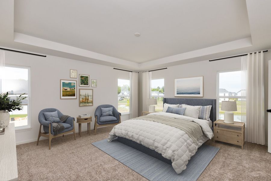 Representative furnished interior of a home built from the Grayson by Fischer Homes in Governor’s Preserve, Canton (Image 5).