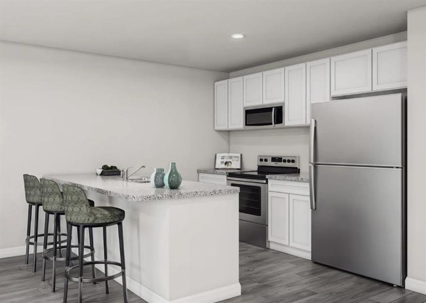 Furnished interior view inside a new home in Waterside at Cedar Creek, Abilene (Image 3).