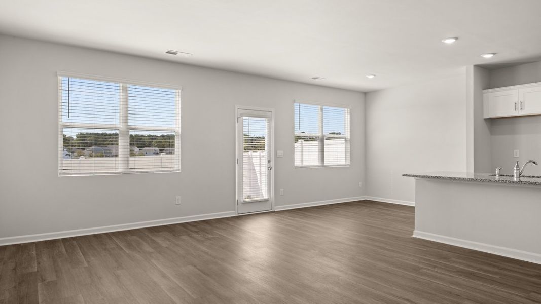 Spacious, unfurnished interior of a new home in Rushing Waters Townhomes, North Augusta (Image 15). Spacious, unfurnished interior of a new home in Rushing Waters Townhomes, North Augusta (Image 15).