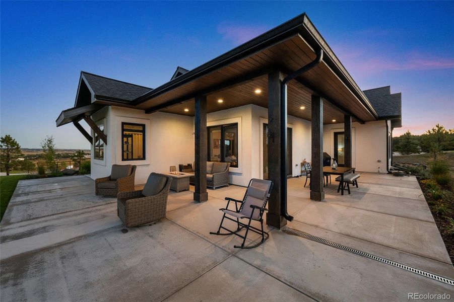 Exterior details and patio area of a home in , Franktown (Image 24).