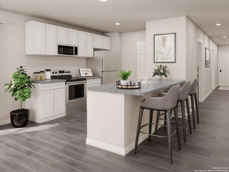 Furnished interior view inside a new home in Las Colinas, Kenedy (Image 12). Furnished interior view inside a new home in Las Colinas, Kenedy (Image 12).