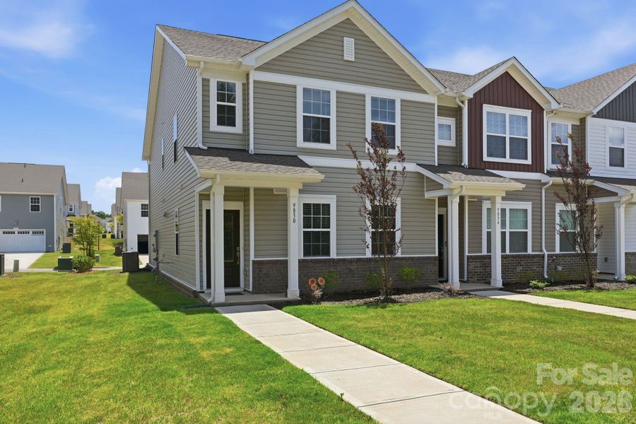 Front exterior of a new home in Nolen Farm, Gastonia, NC, highlighting curb appeal (Image 17).