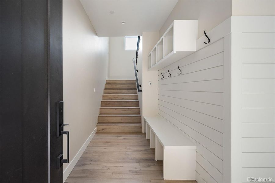 Main floor entrance-front door or garage Main floor entrance-front door or garage