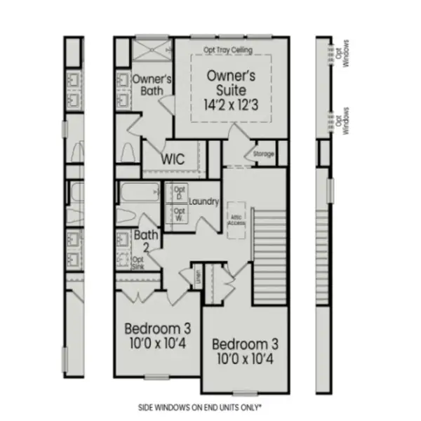 2D floor plan layout of this home in Camden Park, Knightdale, NC (Image 3).