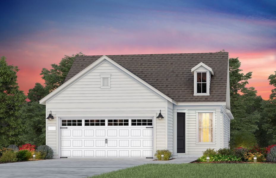 Representative exterior photo of a completed home built from the Contour by Del Webb in Carolina Overlook, Clayton, NC (Image 1).