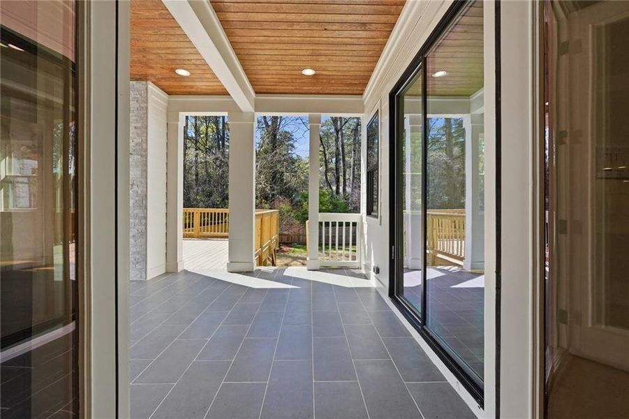 Exterior details and patio area of a home in , Atlanta (Image 28).