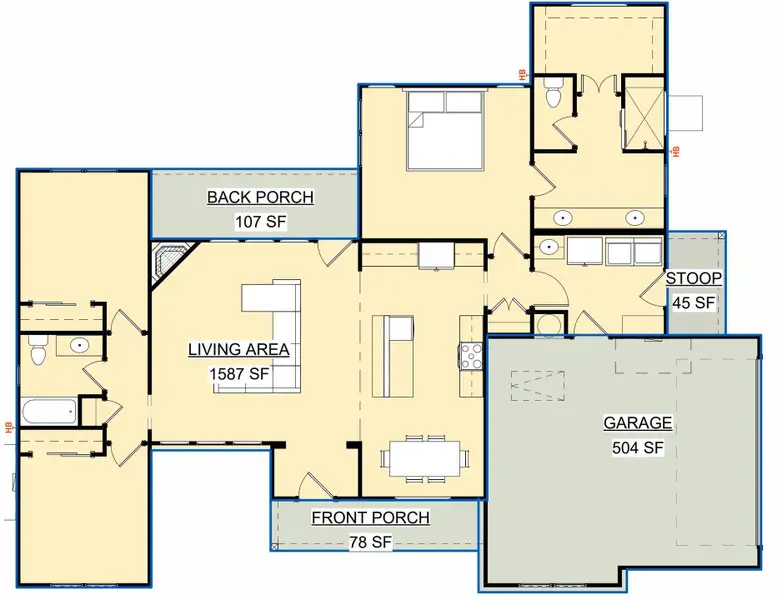 Proposed property floor plan.  Not to be used as an as-built plan.