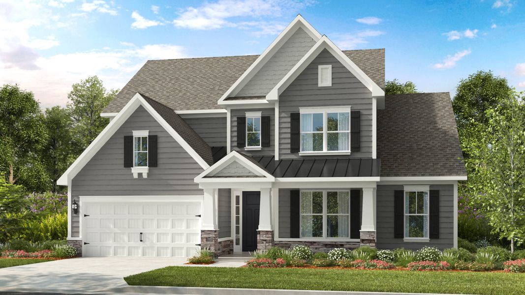 Representative exterior photo of a completed home built from the Wembley by Taylor Morrison in Estates at Sugar Creek, Indian Land, SC (Image 2).