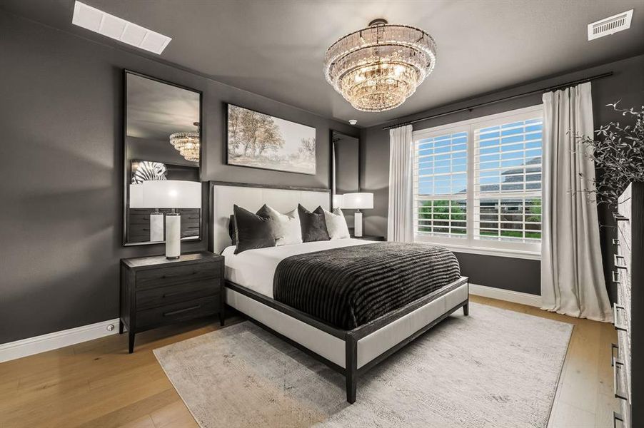 Furnished interior view inside a new home in , The Colony (Image 12).