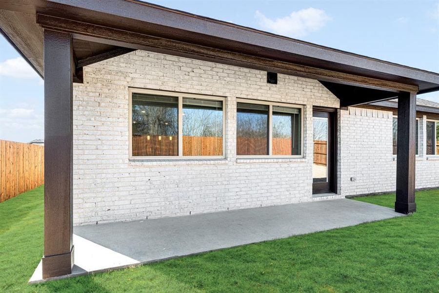 Exterior details and patio area of a home in Georgetown at Kings Fort, Kaufman (Image 3).
