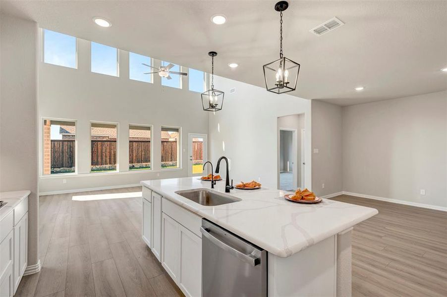 Furnished interior view inside a new home in Lily Creek at Sutton Fields, Aubrey (Image 14).