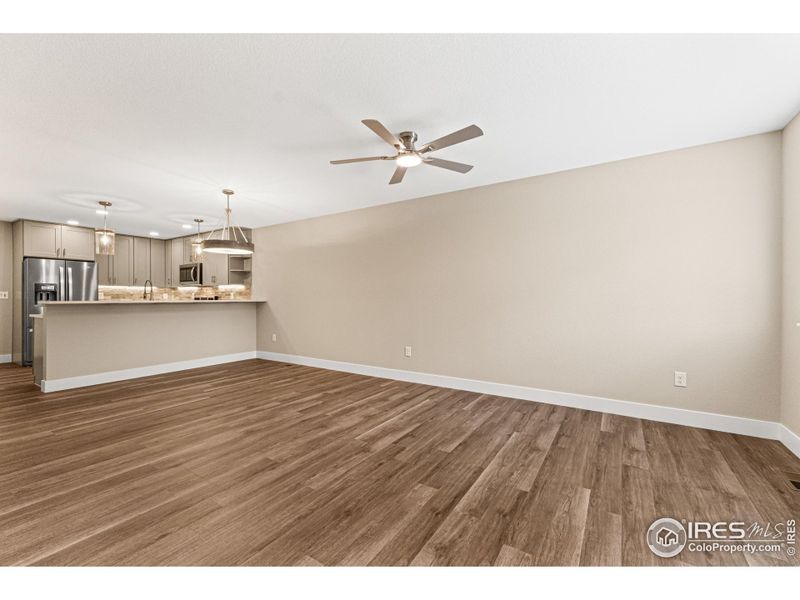 Living Room & Dining Room Area
