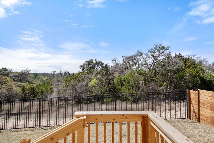 Exterior details and patio area of a home in The Trails at Carmel, Pflugerville (Image 25).