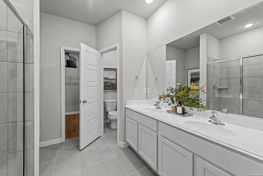 Furnished interior view inside a new home in Meadows at Clear Springs, New Braunfels (Image 11). Furnished interior view inside a new home in Meadows at Clear Springs, New Braunfels (Image 11).