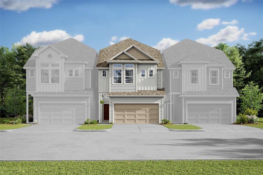 Gorgeous Radcliffe home design by K. Hovnanian Homes with elevation E in Kirby Landing. (*Artist rendering used for illustration purposes only.)