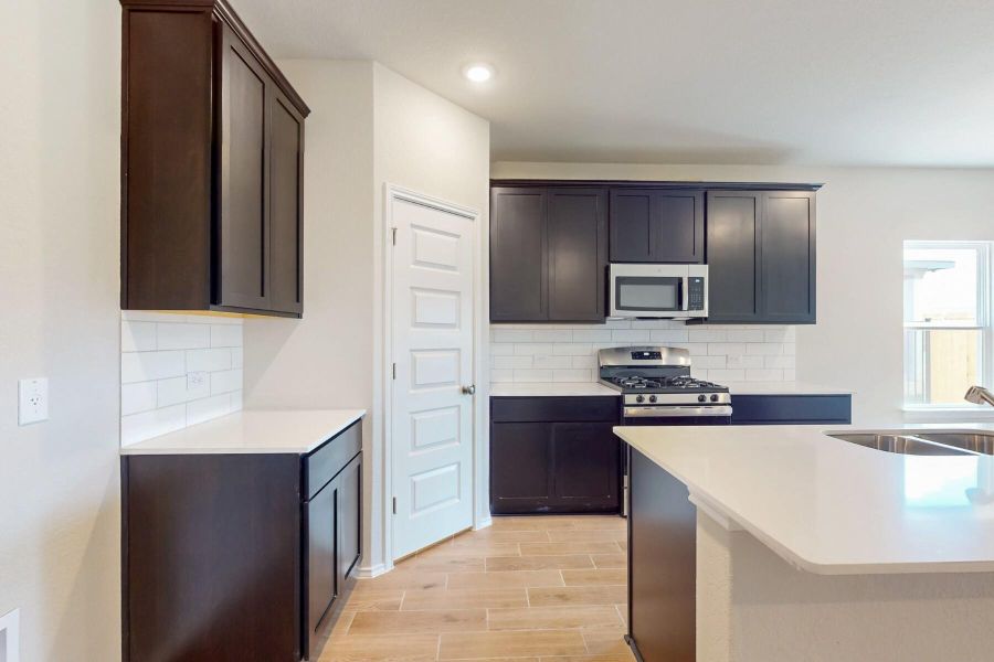 Furnished interior view inside a new home in Cascades at Onion Creek, Austin (Image 7). Furnished interior view inside a new home in Cascades at Onion Creek, Austin (Image 7).