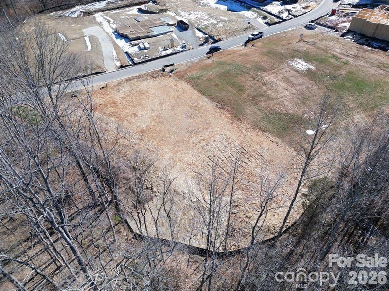 Aerial of lot from adjacent natural area viewpoint