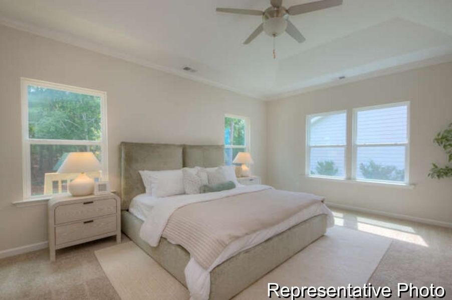 Furnished interior view inside a new home in Copper Ridge at Flowers Plantation, Clayton (Image 14).