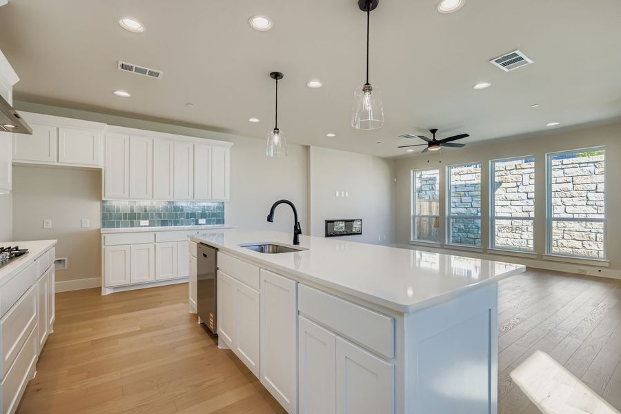 Furnished interior view inside a new home in Castle Hills Northpointe - Townhomes, Lewisville (Image 10).