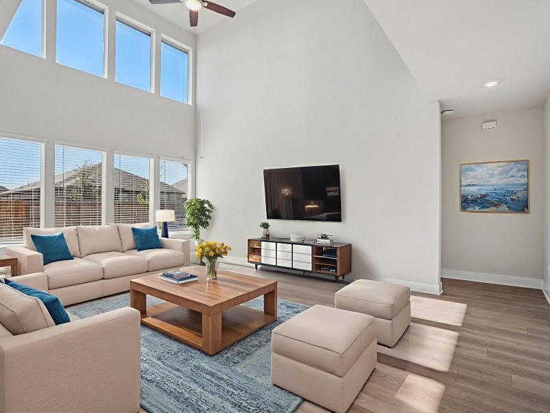 Furnished interior view inside a new home in Fox Falls, Boerne (Image 4). Furnished interior view inside a new home in Fox Falls, Boerne (Image 4).