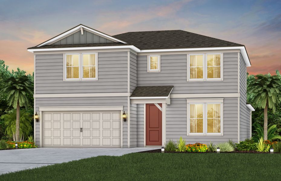 Representative exterior photo of a completed home built from the Whitestone by Pulte Homes in Seminole Palms, Palm Coast, FL (Image 18).