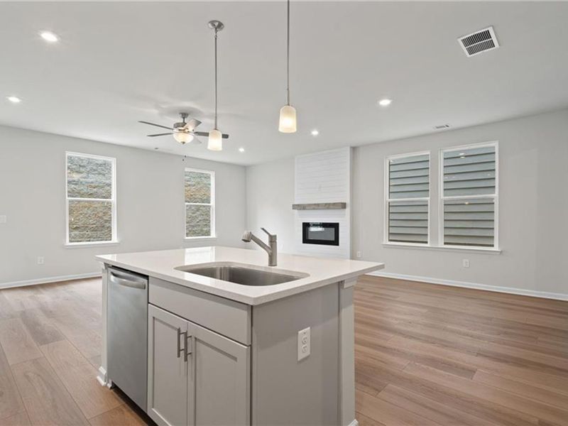 Furnished interior view inside a new home in The Village at Shallowford, Kennesaw (Image 8).