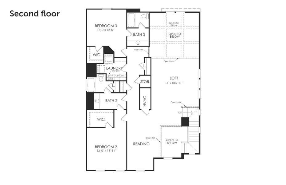 2D floor plan layout for the Willowcrest by John Wieland in Villages at Sharon Springs, Cumming, GA (Image 4). 2D floor plan layout for the Willowcrest by John Wieland in Villages at Sharon Springs, Cumming, GA (Image 4).