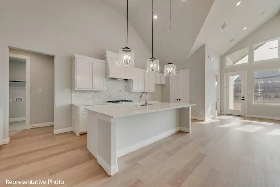 Representative furnished interior of a home built from the Grand Falls by Grand Homes in Monterra, Fate (Image 6).