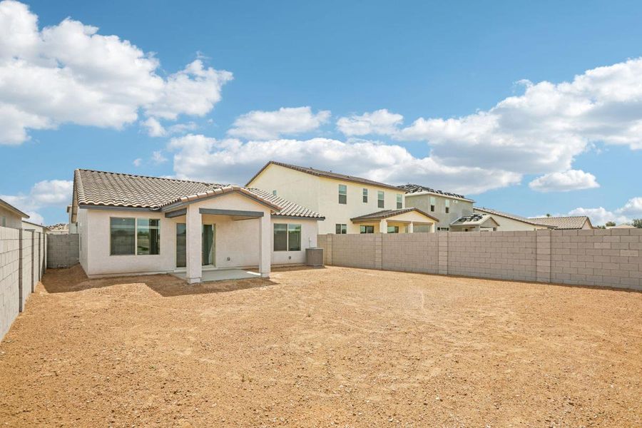 Exterior details and patio area of a home in Bella Camino Traditions, San Tan Valley (Image 3). Exterior details and patio area of a home in Bella Camino Traditions, San Tan Valley (Image 3).