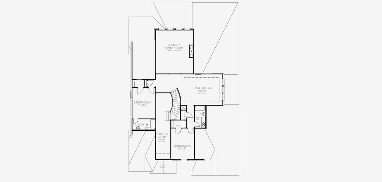 2D floor plan layout for the 566A by Britton Homes in Mustang Lakes 60', Celina, TX (Image 4).