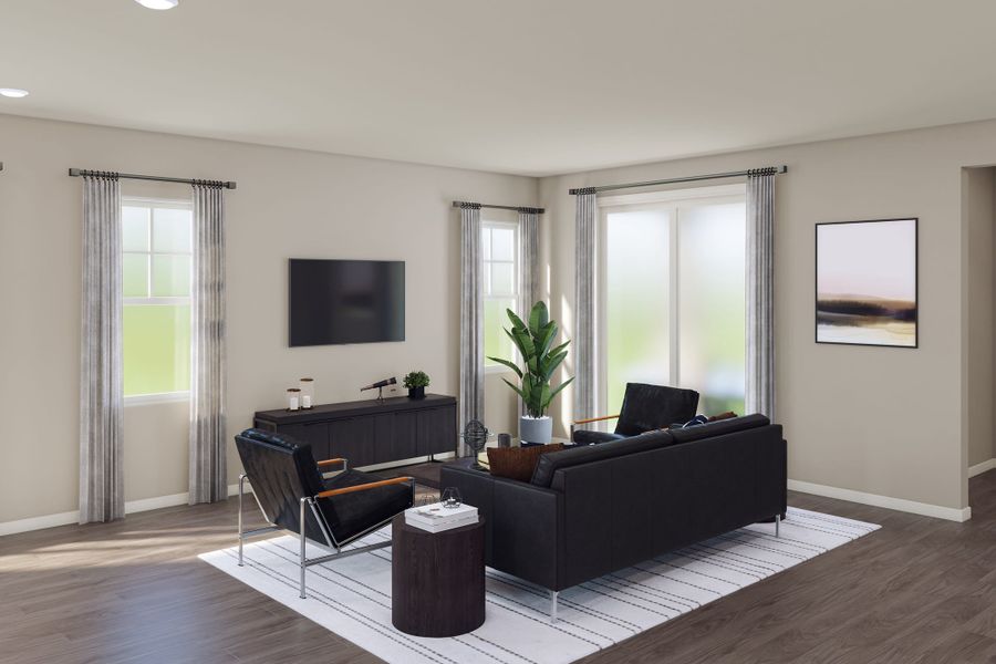 Representative furnished interior of a home built from the 2804 by Tri Pointe Homes in The Aurora Highlands, Aurora (Image 24).
