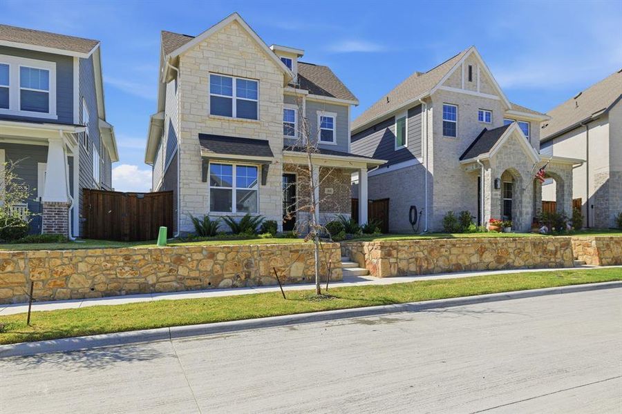Front exterior of a new home in , Fort Worth, TX, highlighting curb appeal (Image 27). Front exterior of a new home in , Fort Worth, TX, highlighting curb appeal (Image 27).