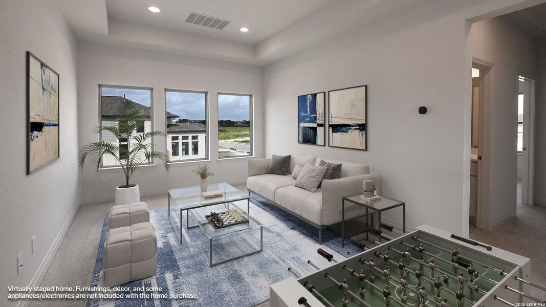 Furnished interior view inside a new home in Legacy at Lake Dunlap, New Braunfels (Image 12).