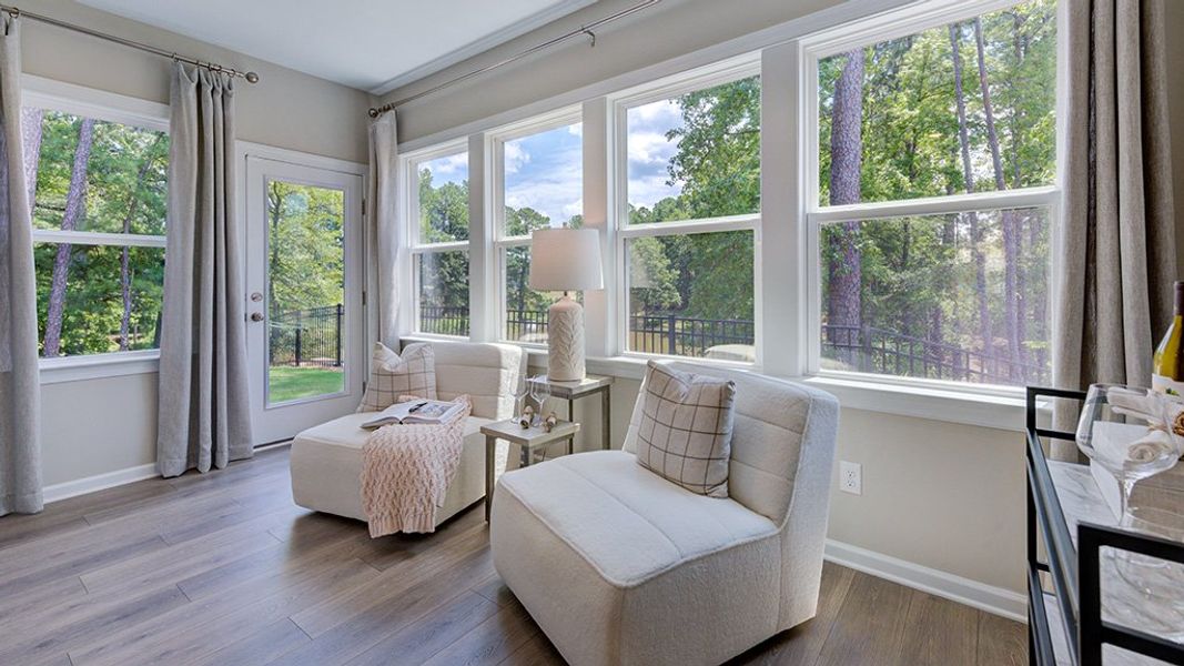 Representative furnished interior of a home built from the Newport by Taylor Morrison in Hidden Creek, Cary (Image 13).