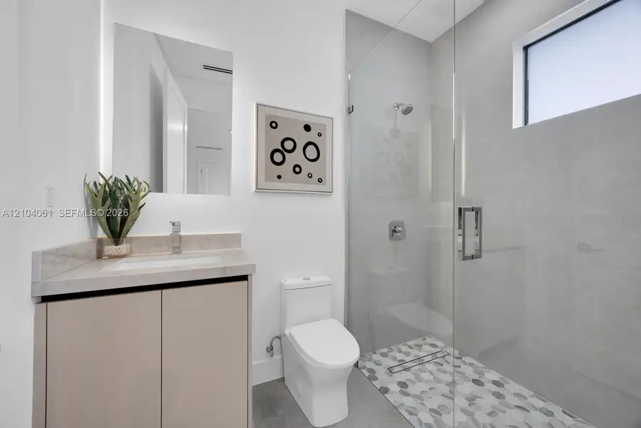 Furnished interior view inside a new home in , Miami (Image 35).