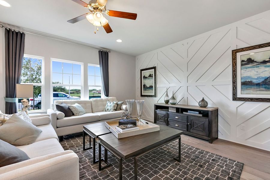 Representative furnished interior of a home built from the Arlington by Pacesetter Homes in Trace, San Marcos (Image 15). Representative furnished interior of a home built from the Arlington by Pacesetter Homes in Trace, San Marcos (Image 15).
