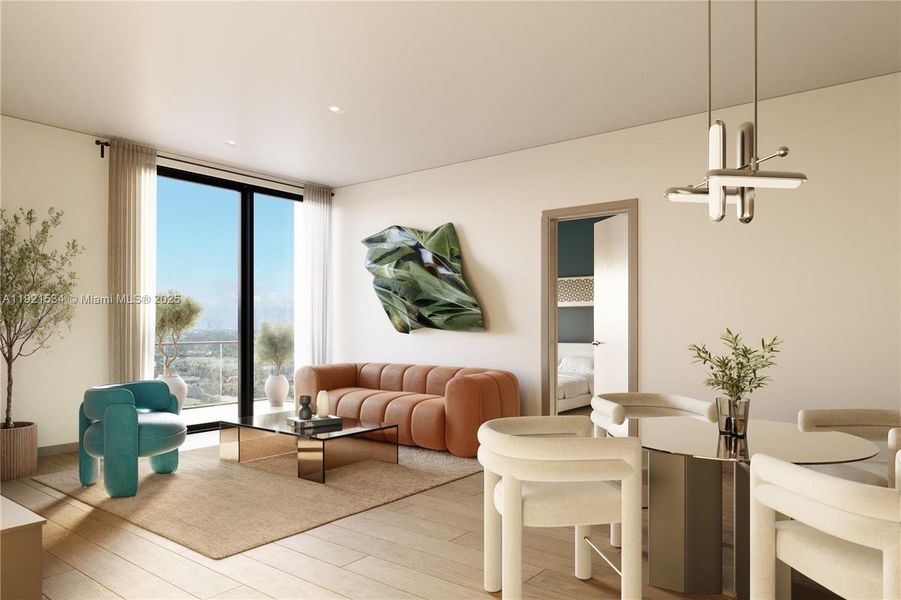 Furnished interior view inside a new home in , Hallandale Beach (Image 8).