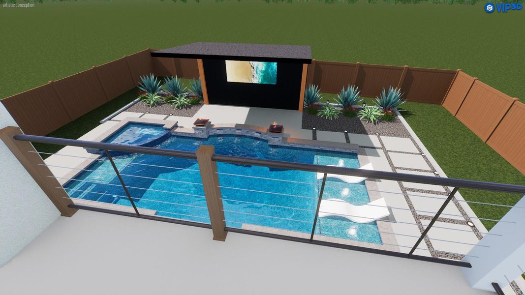 Rendering of a potential pool design. (virtual)