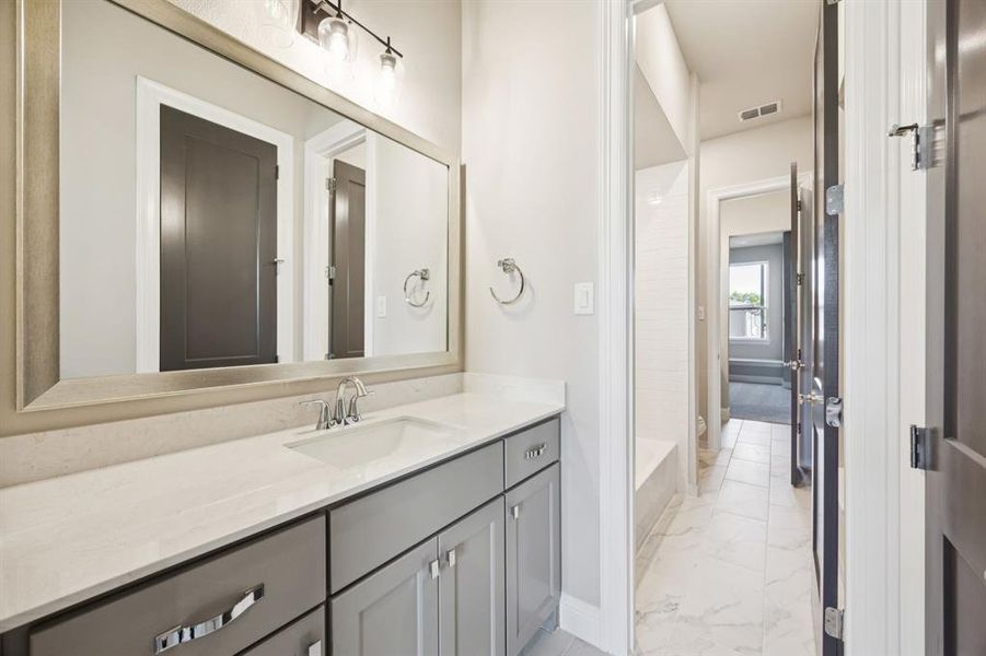 Sink in Jack & Jill bathroom.