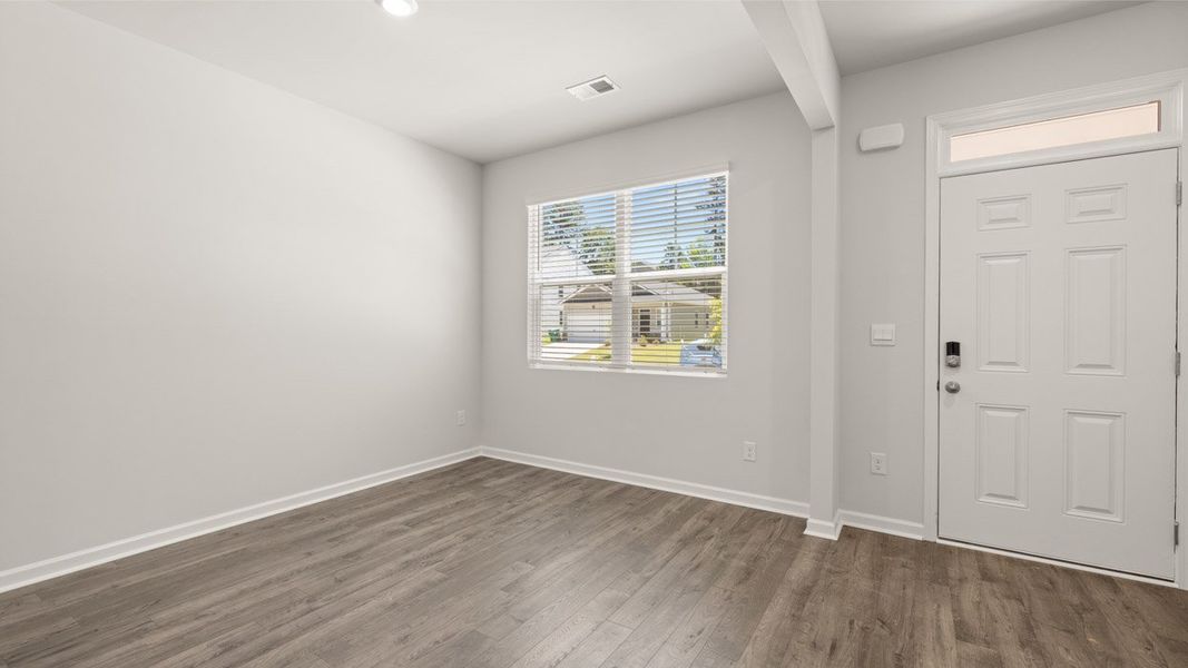Representative unfurnished interior of a home built from the Ansley by D.R. Horton in The Islands, Beech Island (Image 37). Representative unfurnished interior of a home built from the Ansley by D.R. Horton in The Islands, Beech Island (Image 37).