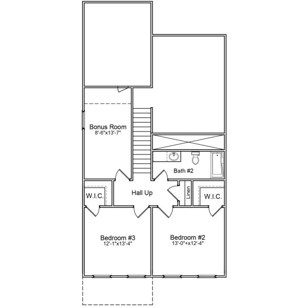 2D floor plan layout of this home in Hanes Lake, Winston-Salem, NC (Image 6).