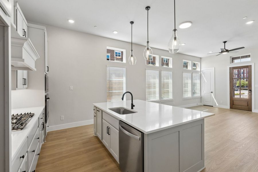 Furnished interior view inside a new home in Newman Village Townhomes, Frisco (Image 4).