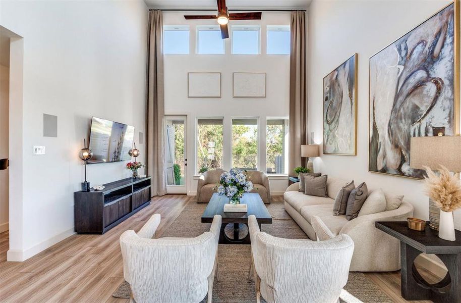 Hosting the entire family for the holidays has never been easier than in this spacious family room.