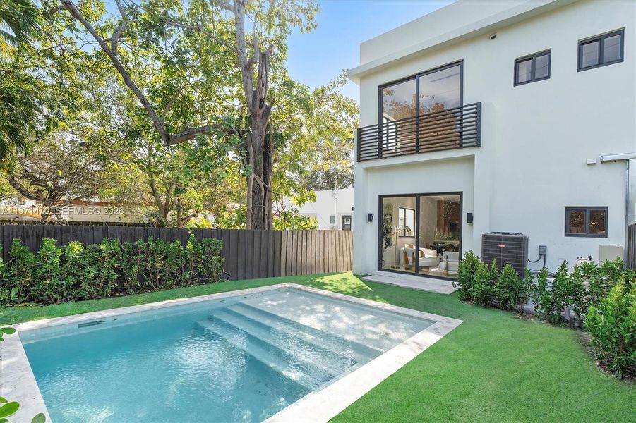 Exterior details and patio area of a home in , Miami (Image 31). Exterior details and patio area of a home in , Miami (Image 31).