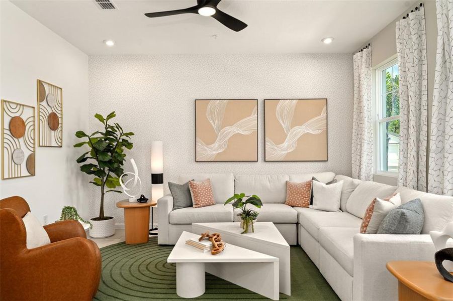 Furnished interior view inside a new home in Meridian Parks, Orlando (Image 12).