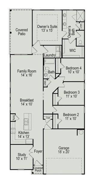 2D floor plan layout of this home in La Segarra, Pattison, TX (Image 3). 2D floor plan layout of this home in La Segarra, Pattison, TX (Image 3).